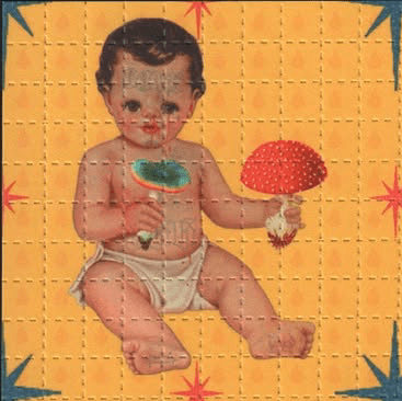 Ziero Muko Blotter Art Baby Mushroom