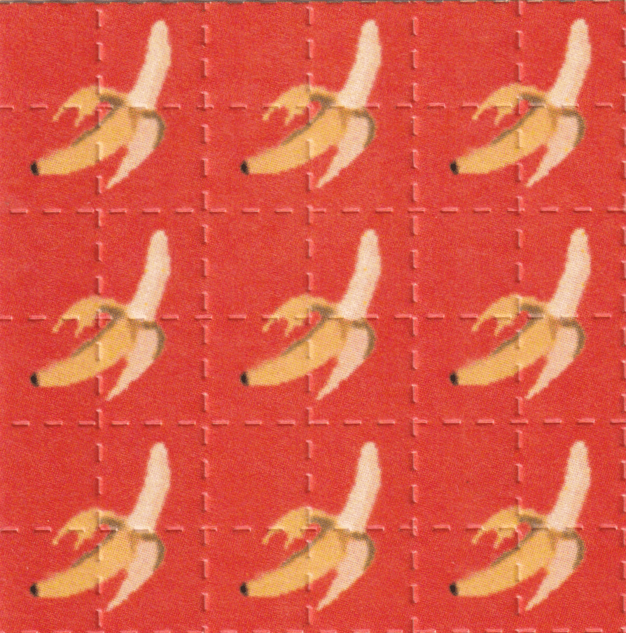 Banana LSD Acid Blotter Art