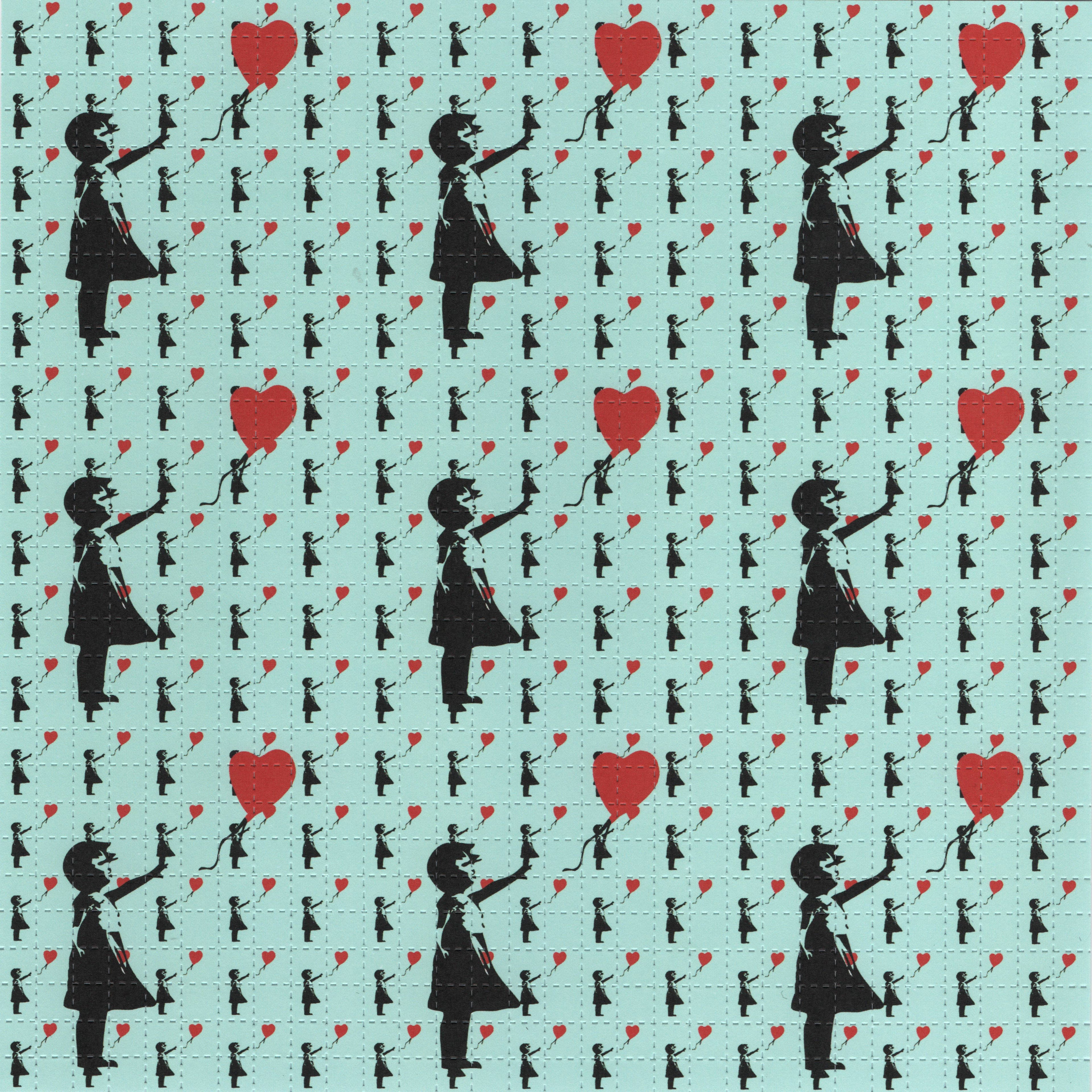 Banksy Balloon Girl Blotter Art