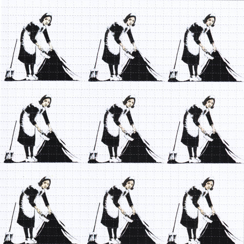 Banksy Maid Blotter Art