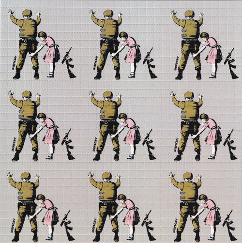 Banksy Solider Blotter Art