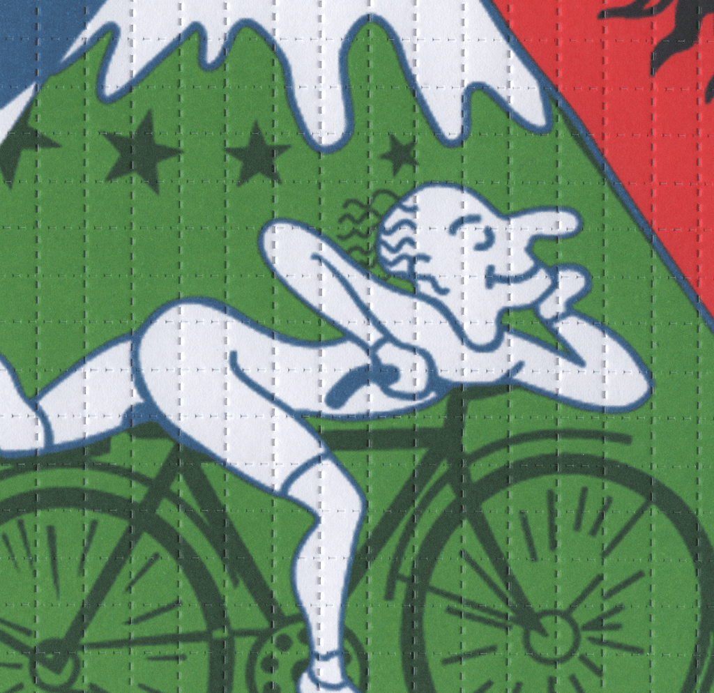 Albert Hofmann Bike Day LSD Blotter Art
