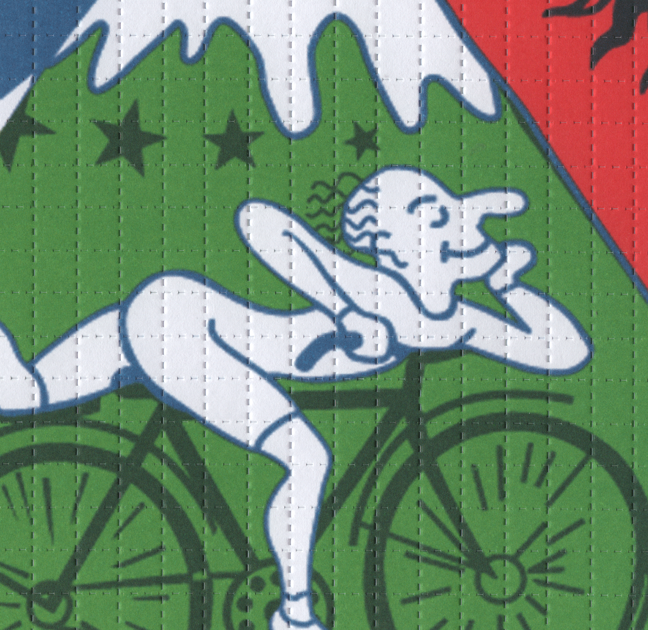 Albert Hofmann Bike Day LSD Blotter Art