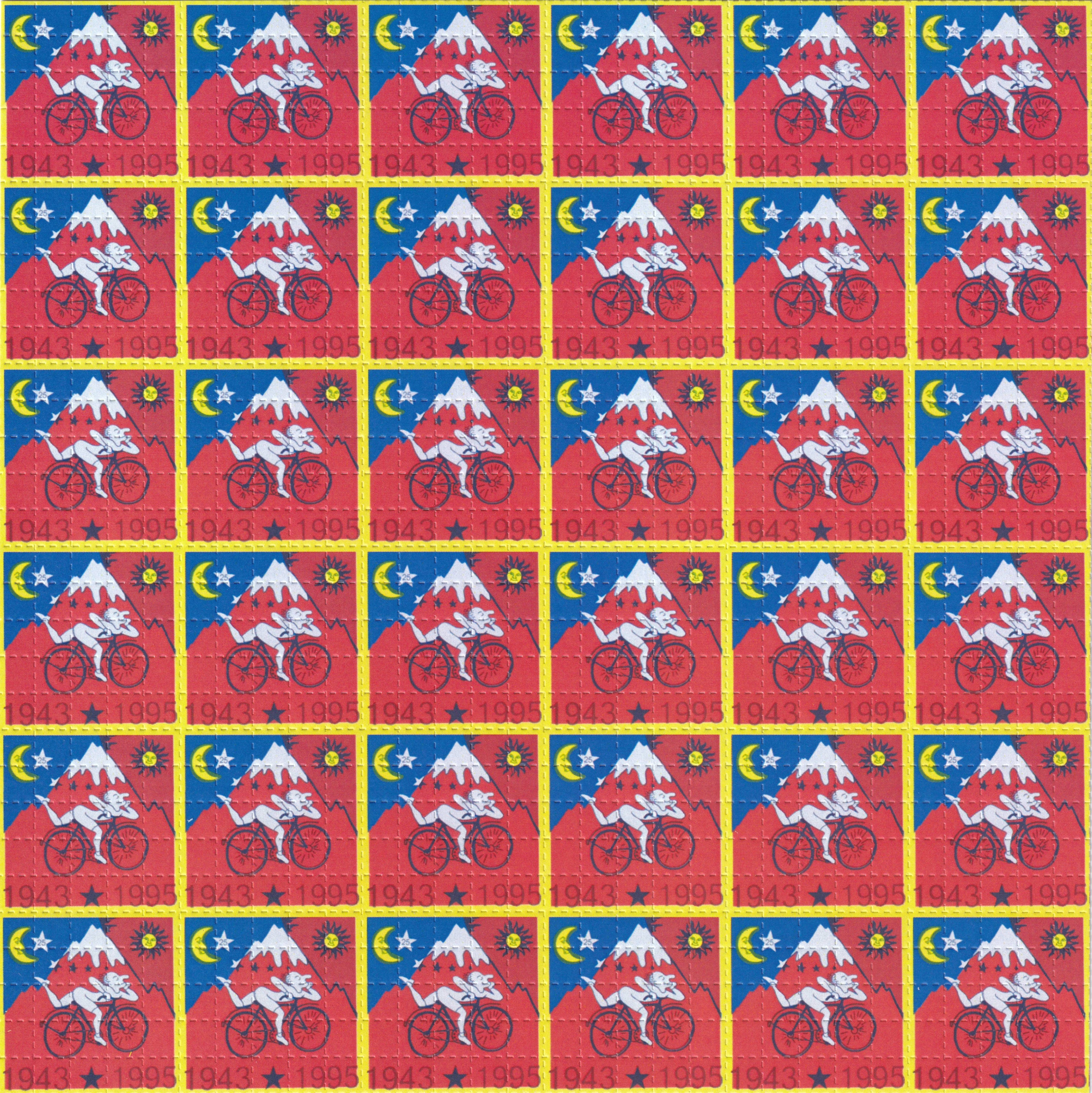 Bike Day Red Blotter Art