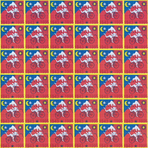 Bike Day Red Blotter Art
