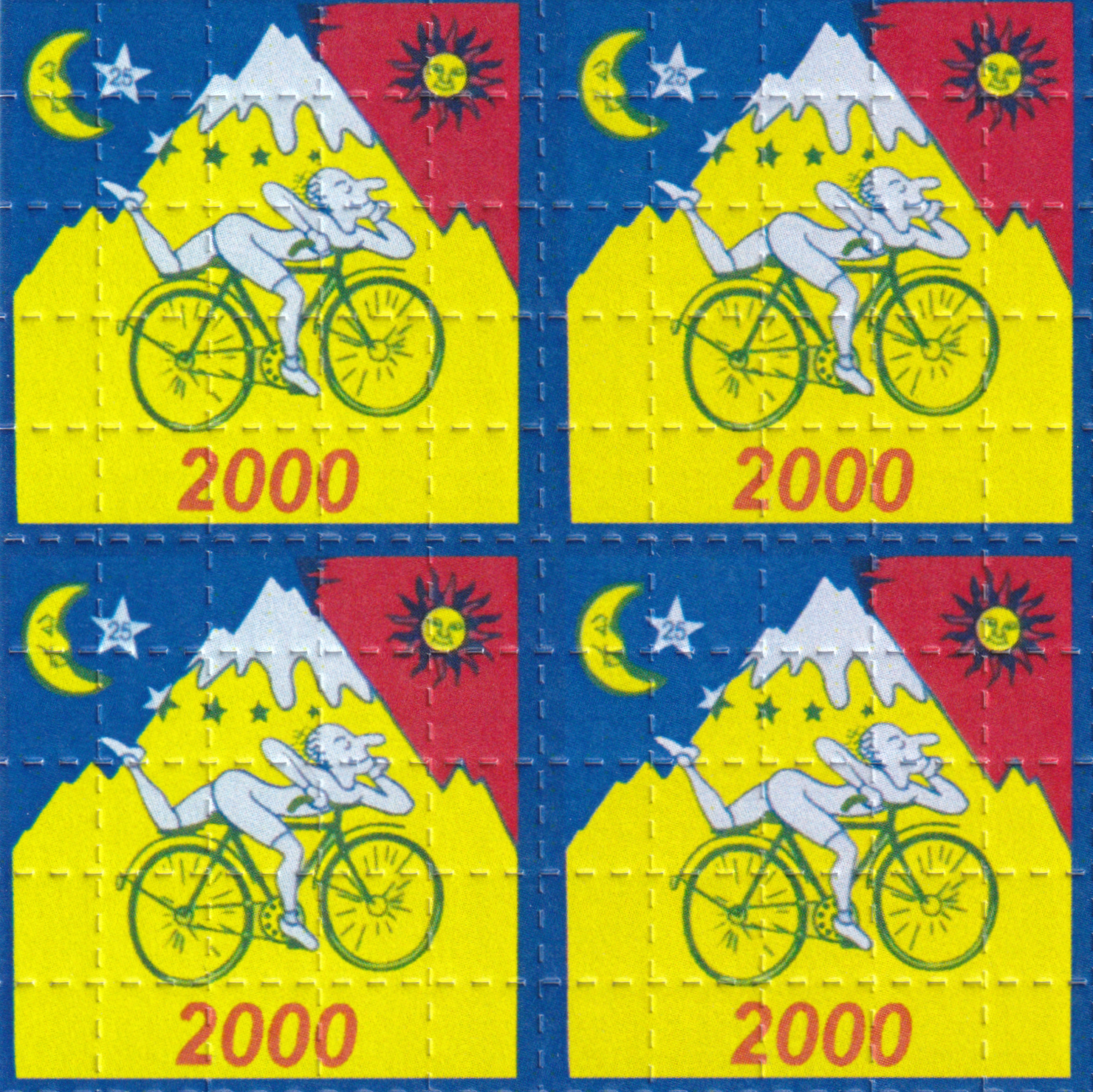 LSD Bicycle Day Blotter Art
