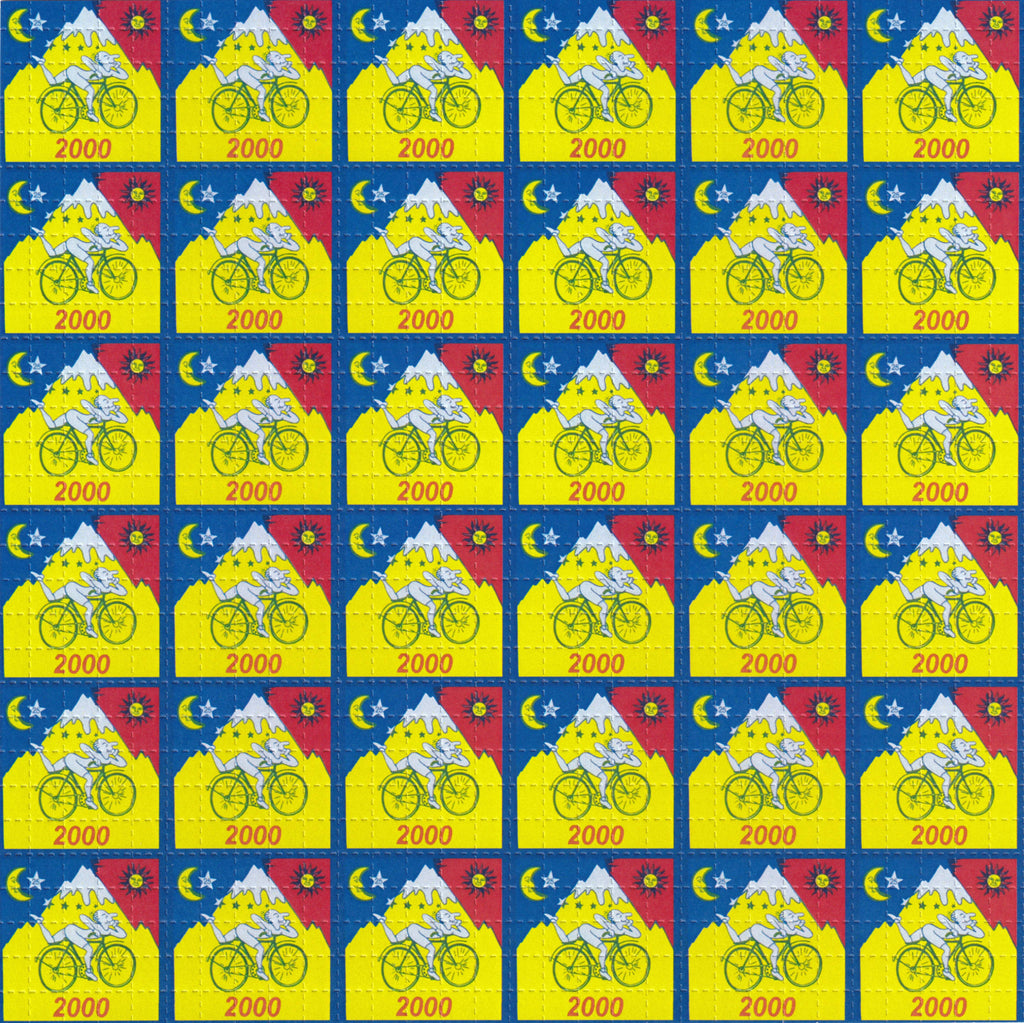 Bike Day Yellow Blotter Art