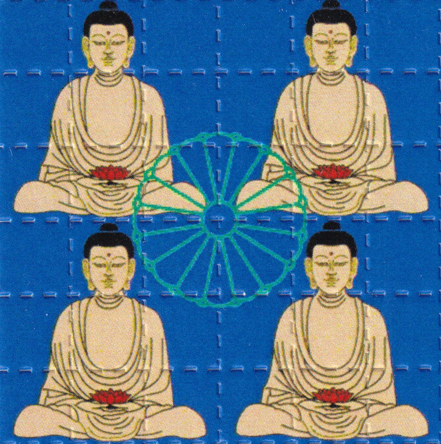 Buddha By Kevin Barron (blue) Blotter Art