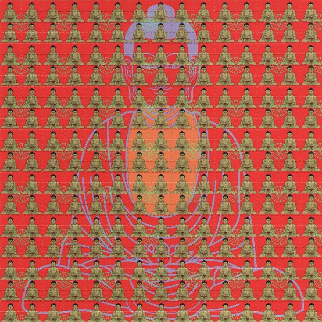 Buddha By Kevin Barron (red) Blotter Art