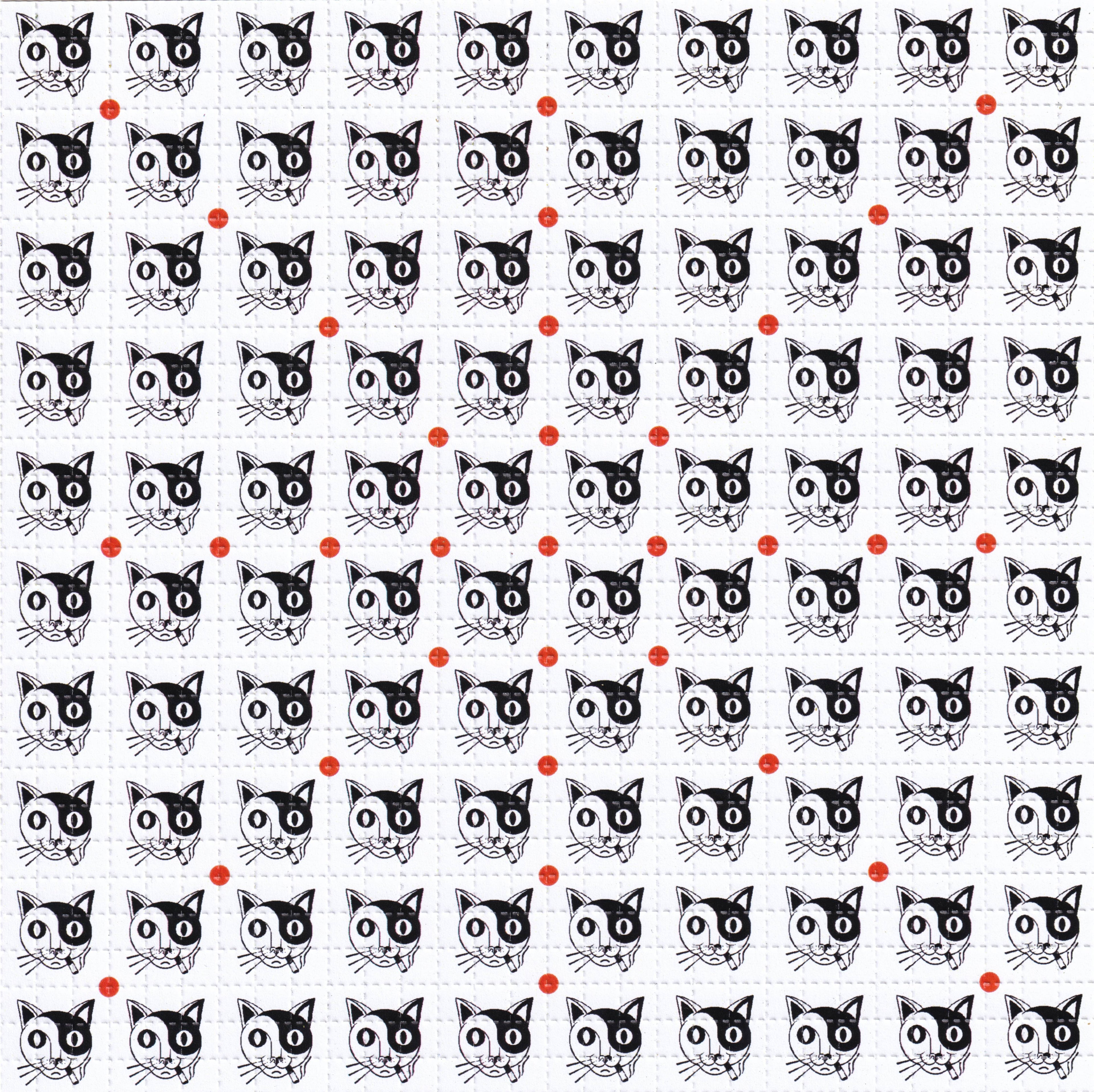 Cats LSD Acid Blotter Art by Ziero Muko