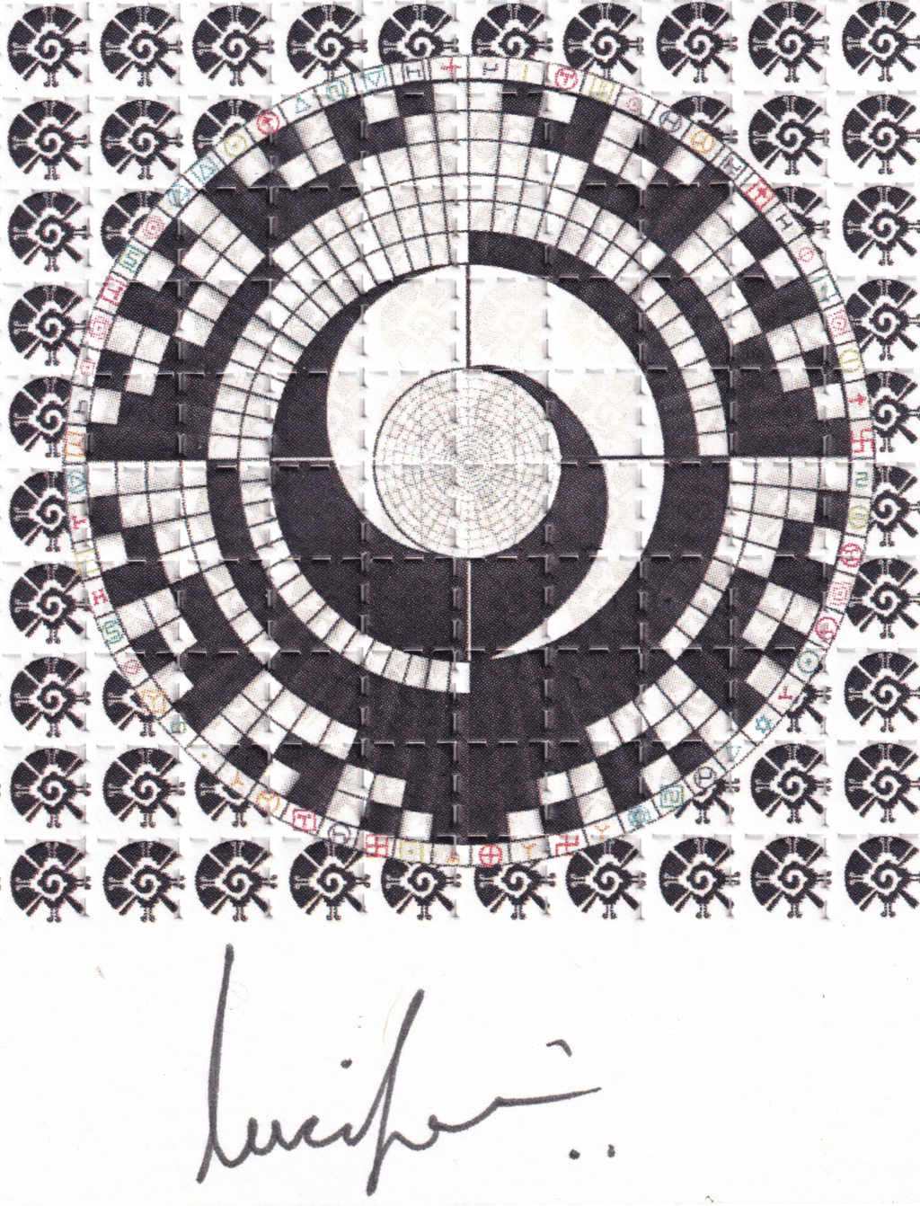 Ching Chings Signed Blotter Art by Lucifer