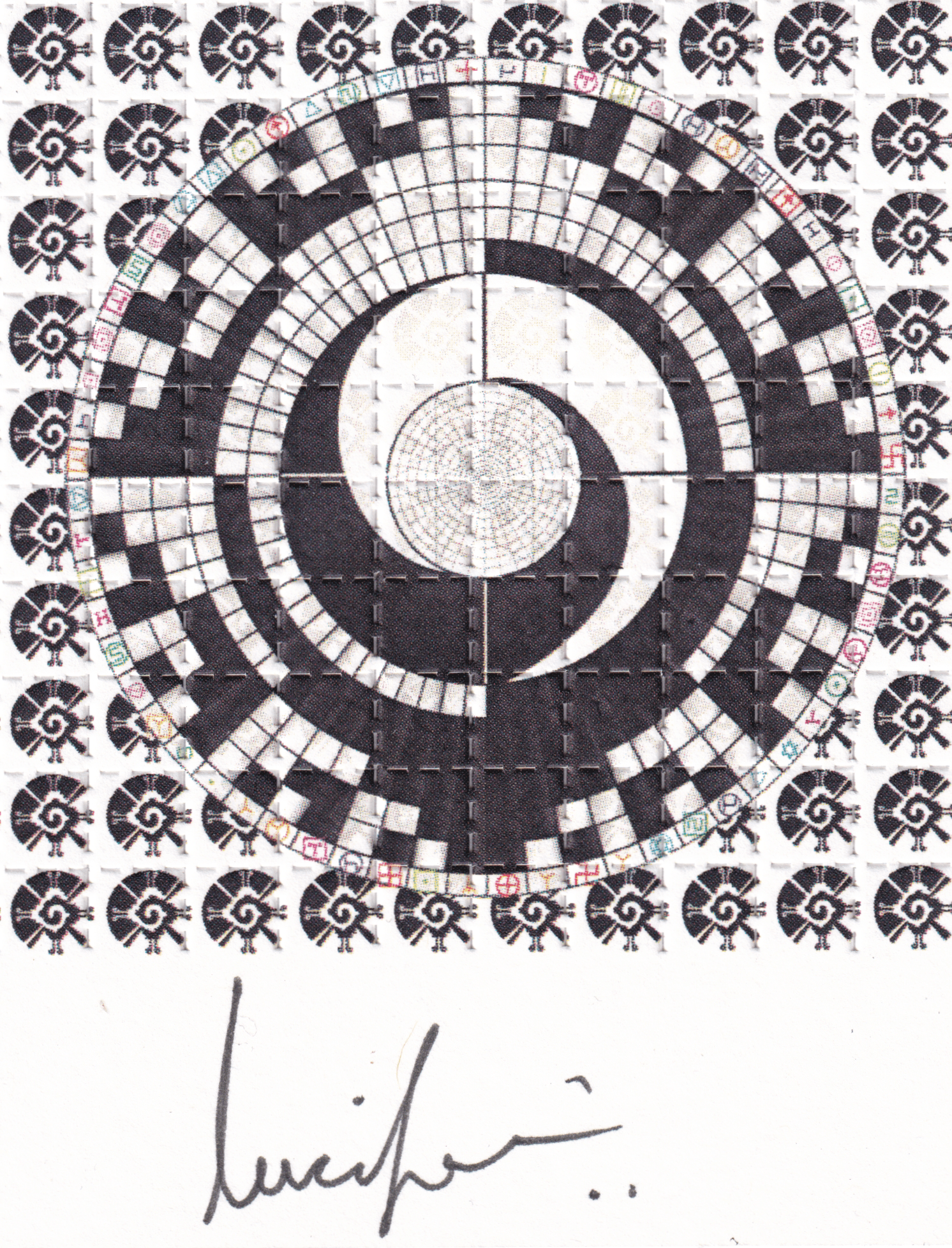 Ching Chings Signed Blotter Art by Lucifer