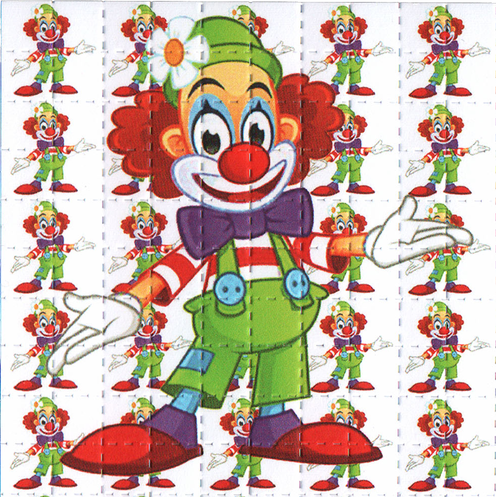 Clown LSD Acid Blotter Art Print