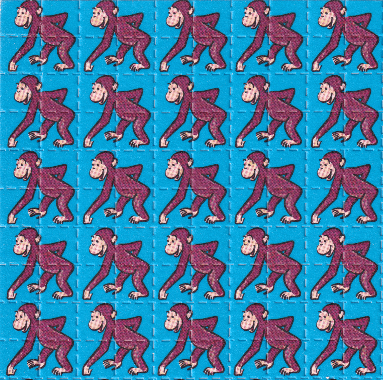 Curious George Blotter Art by Paul Guest