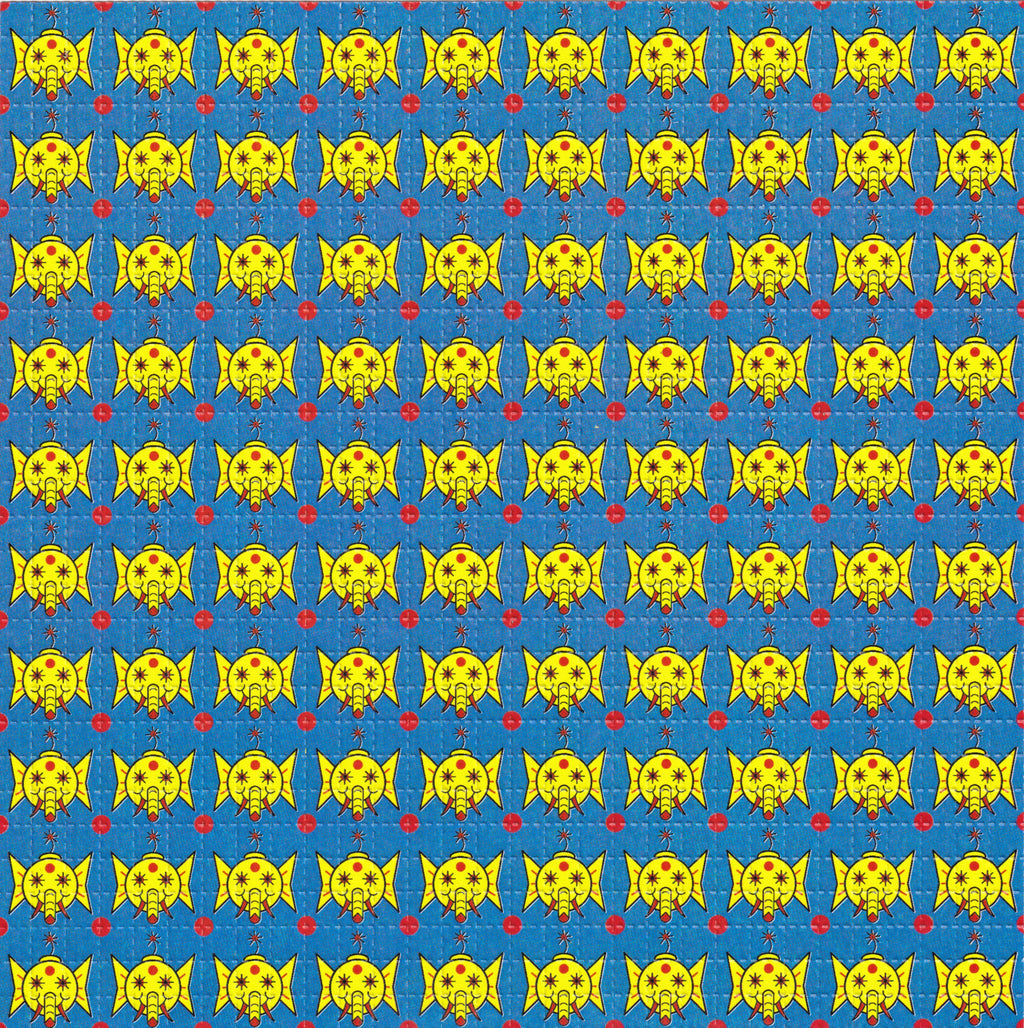Elephants LSD Acid Blotter Art By Ziero Muko