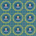 FBI Logo Blotter Art