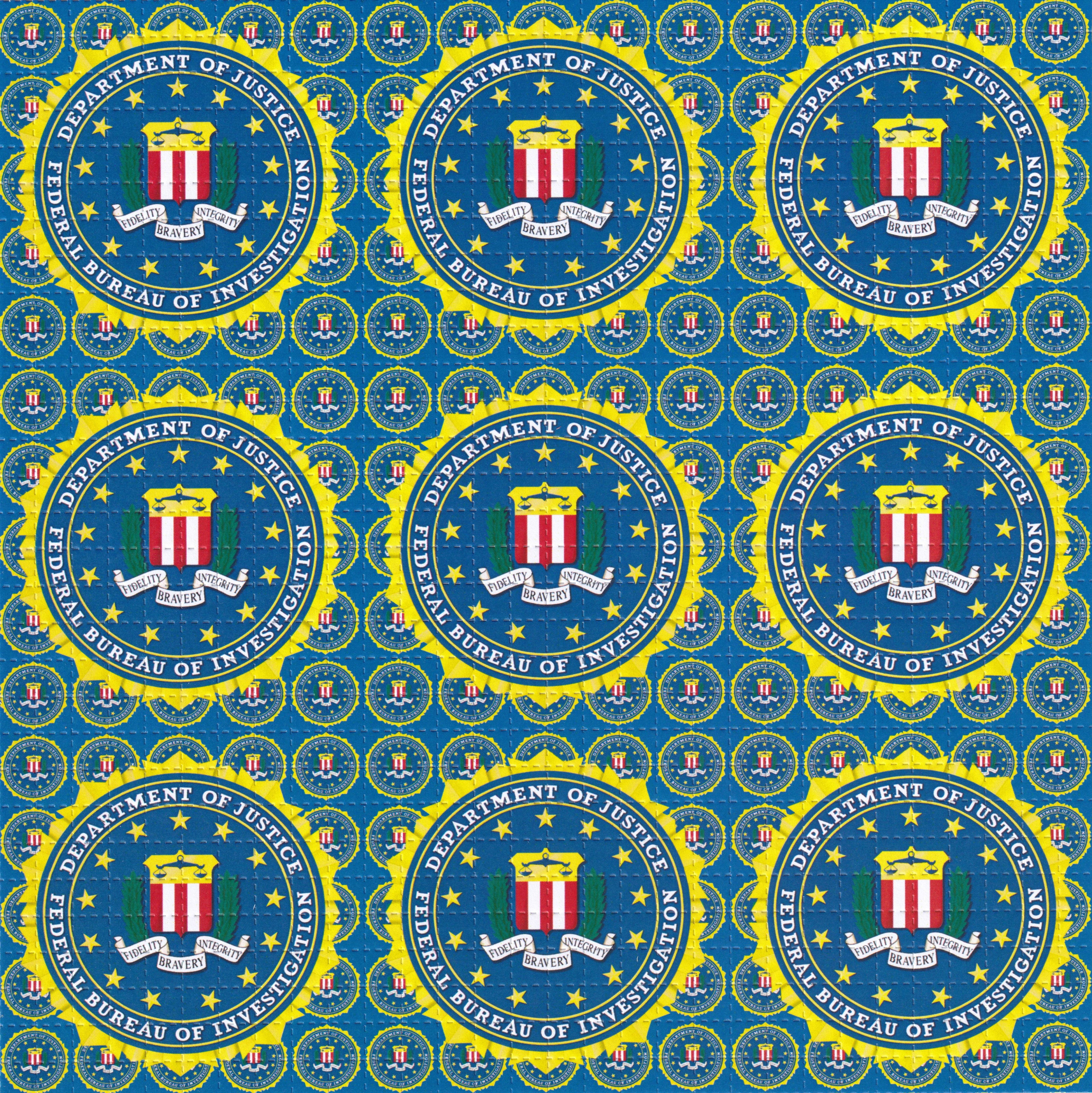FBI Logo Blotter Art