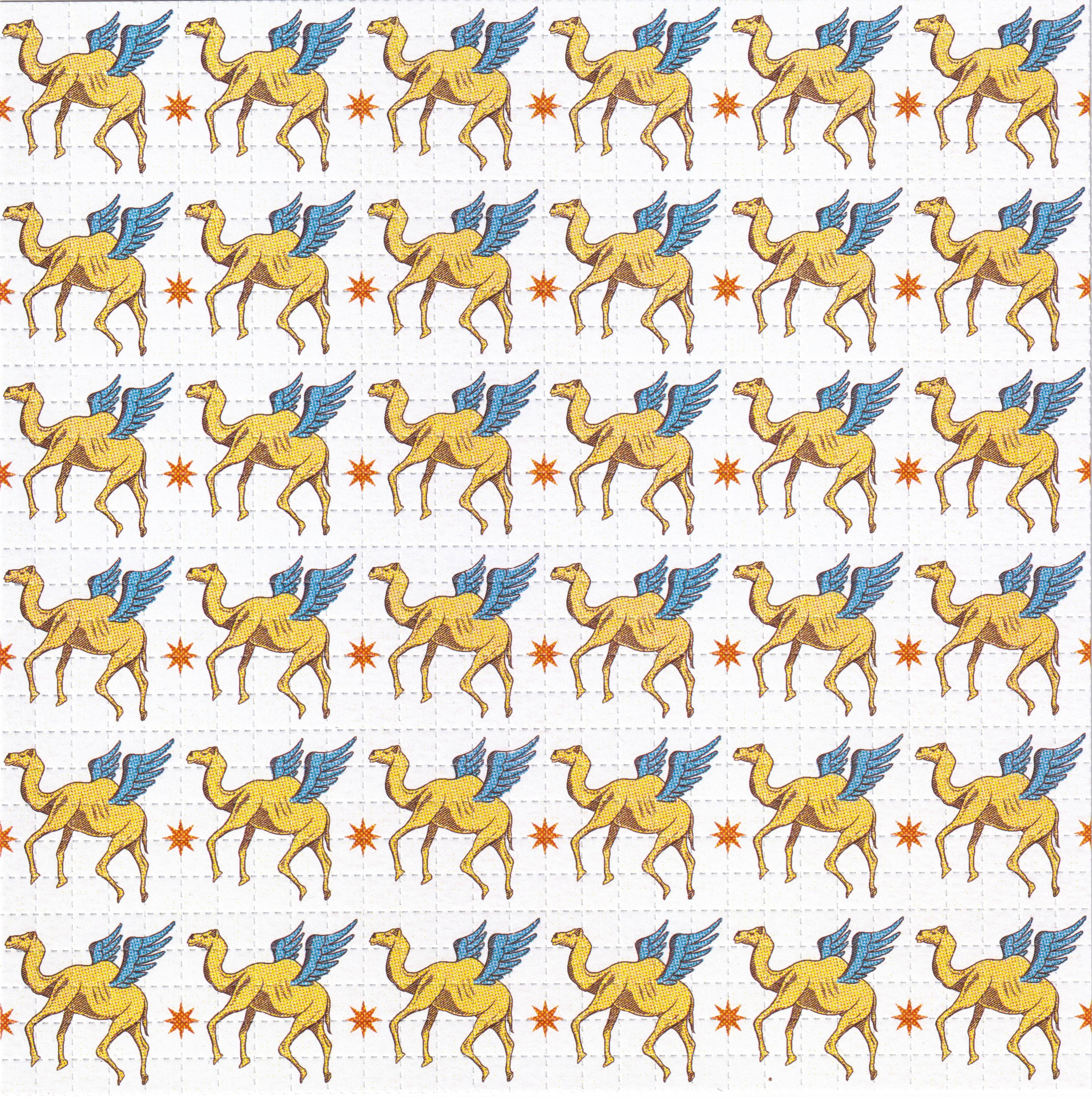 Flying Camels Blotter Art By Ziero Muko