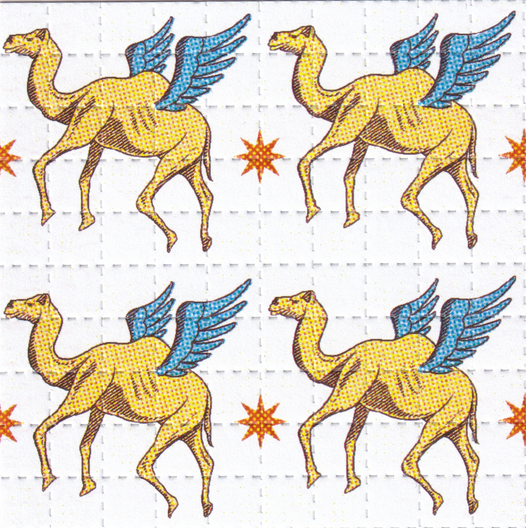 Flying Camels Blotter Art By Ziero Muko