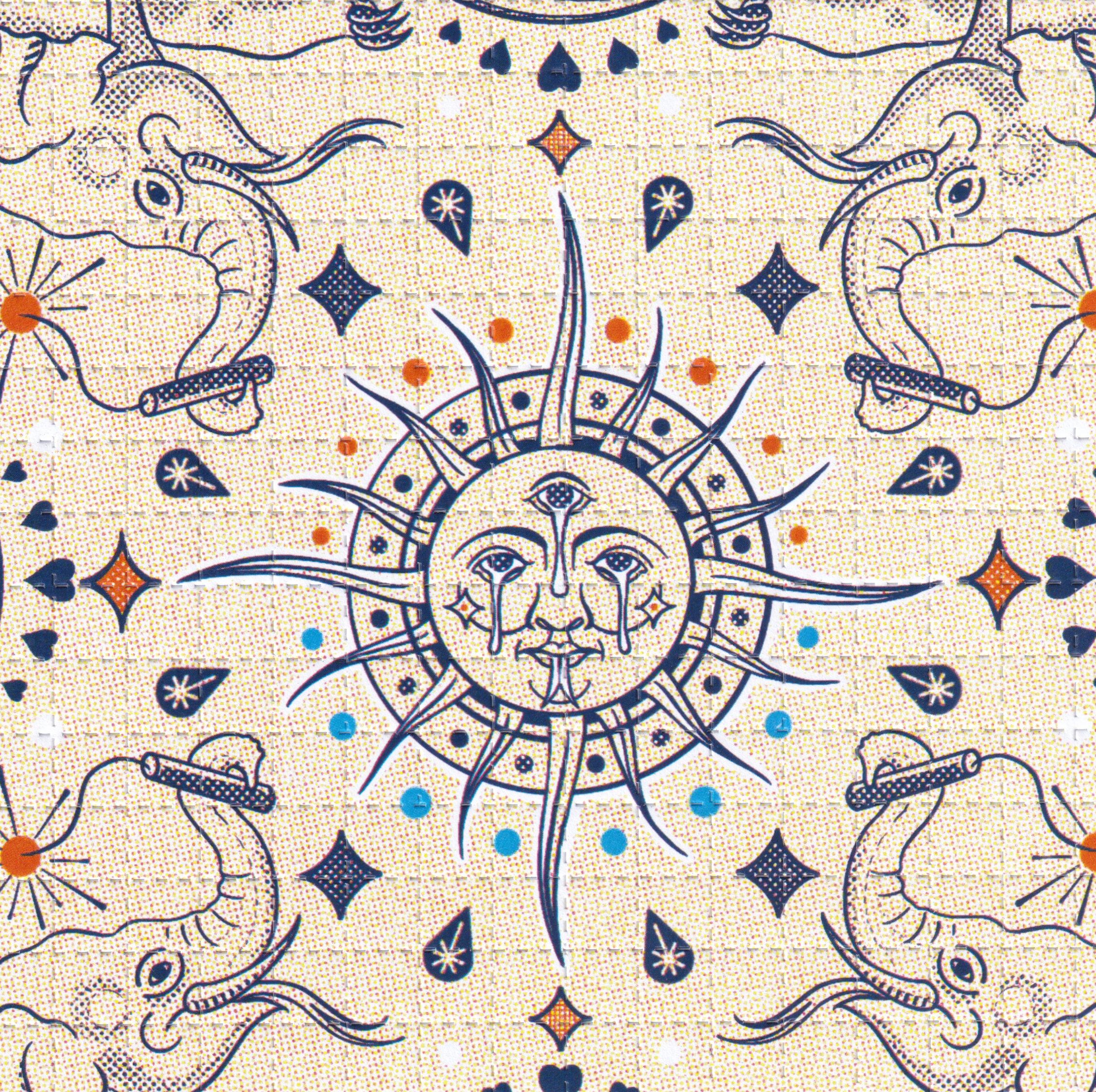 Flying Elephants Blotter Art By Ziero Muko