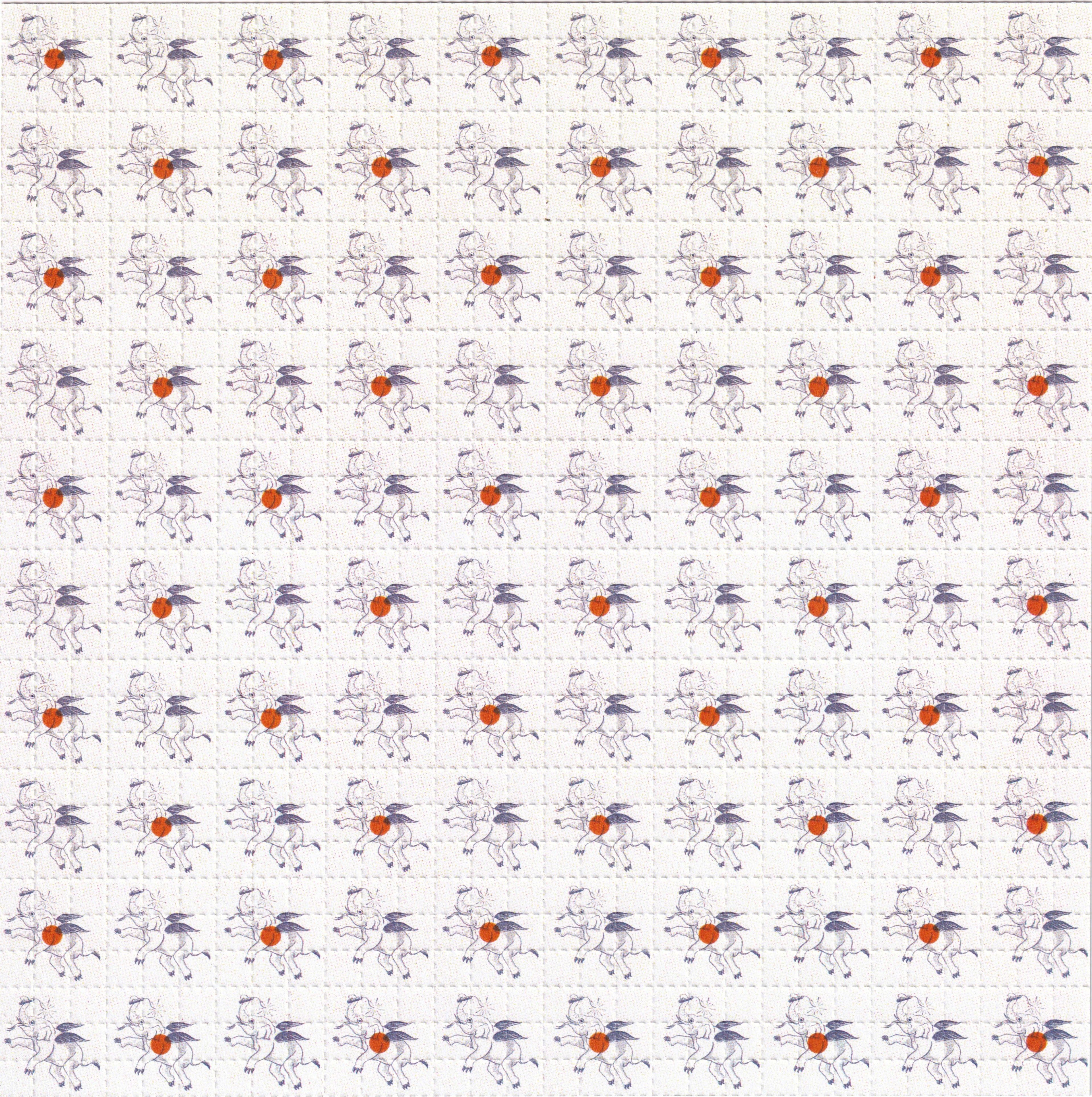 Flying Elephants LSD Blotter Art Print