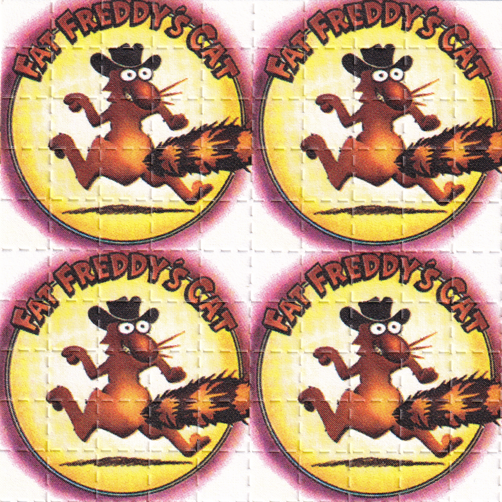 Freddy Fat Cat 2000's Blotter Art by John Blackburn