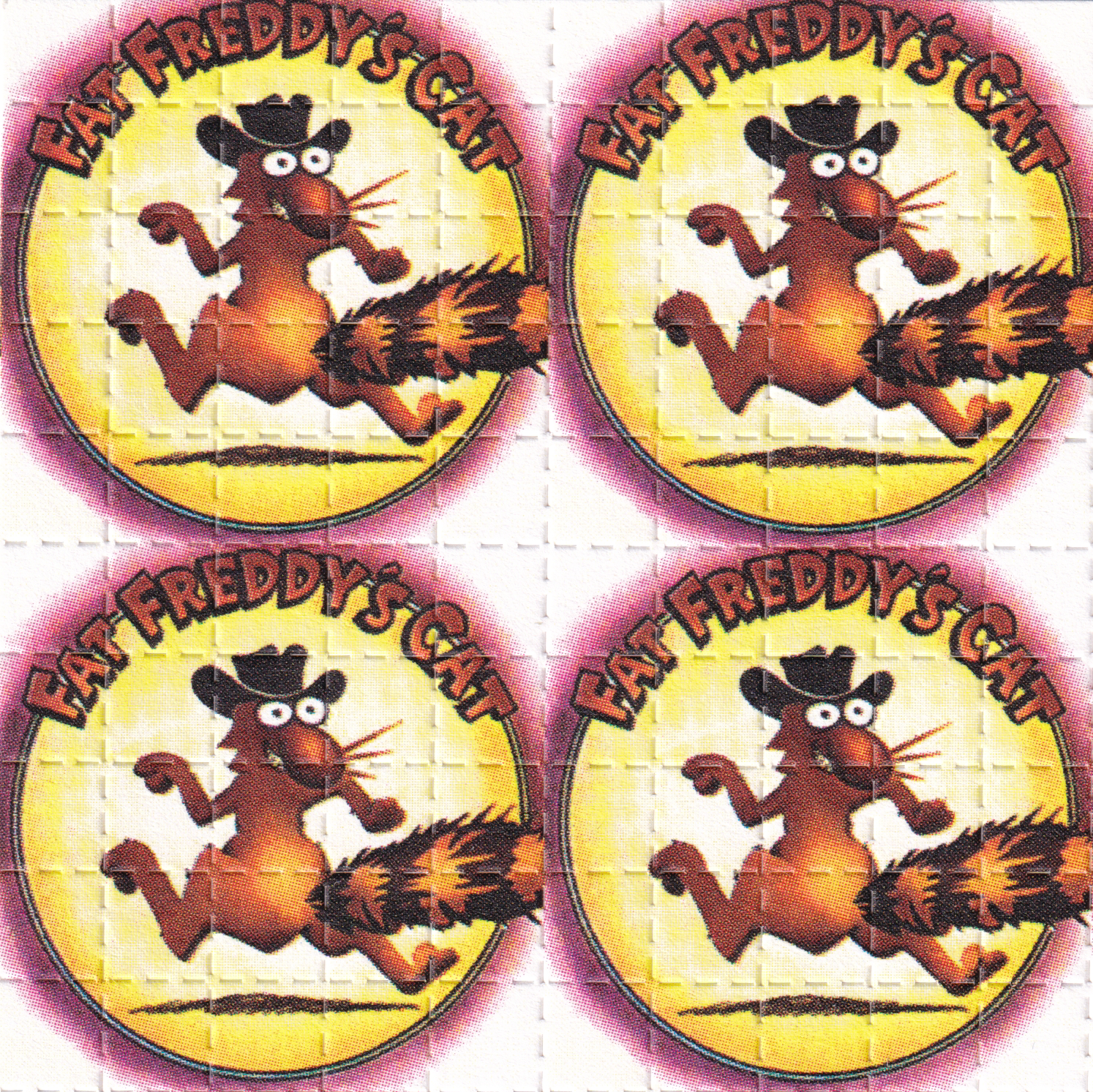 Freddy Fat Cat 2000's Blotter Art by John Blackburn