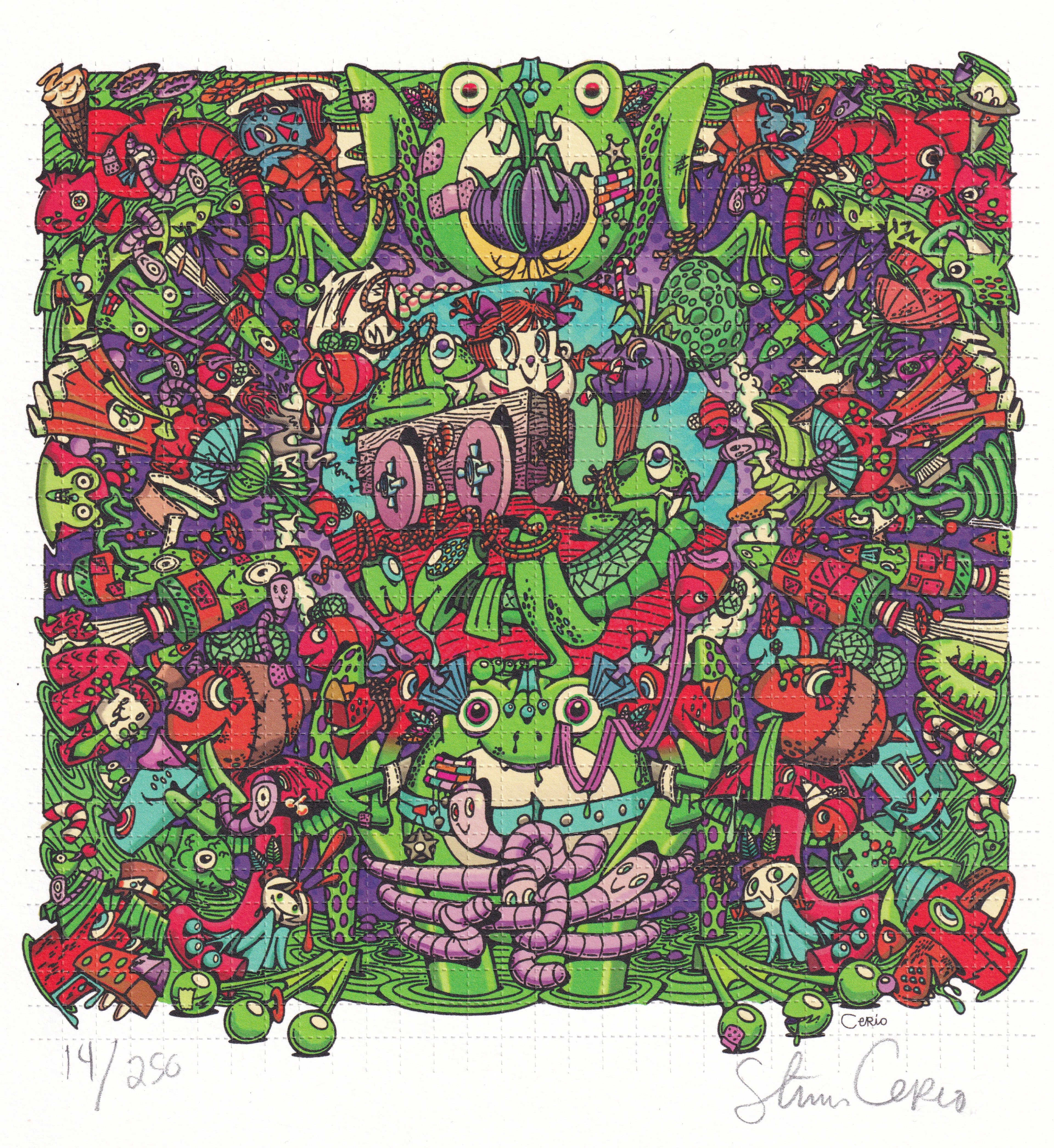 Frog Brigade Blotter Art by Steven Cerio