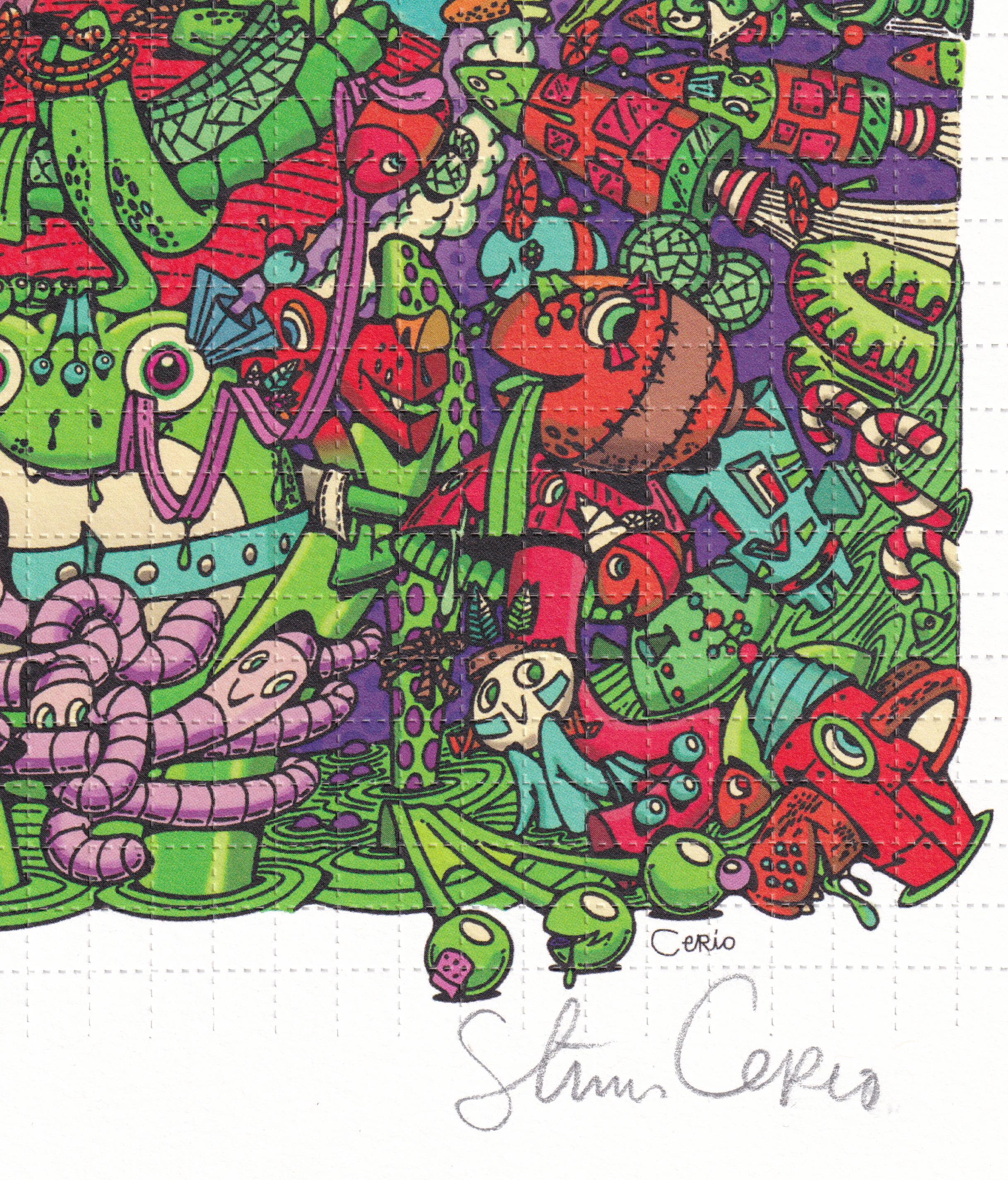 Steven Cerio Signed Blotter Art