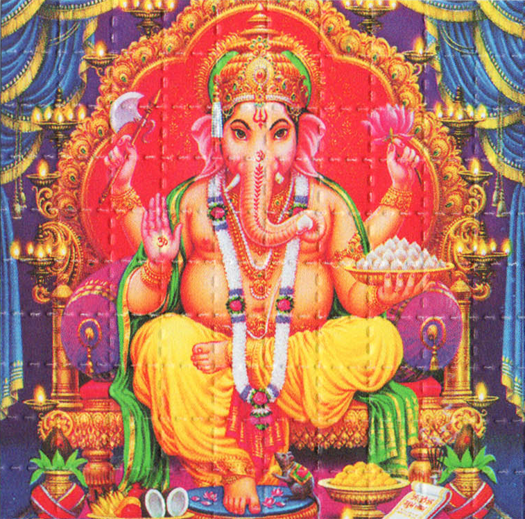Ganesh 9 Panel Blotter Art