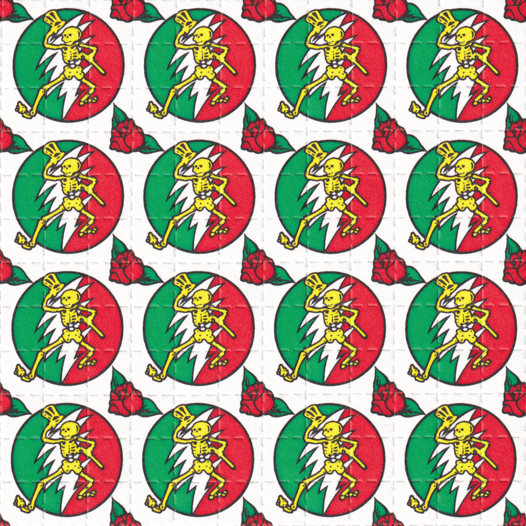 Grateful Dead Skeleton 2000's Blotter Art by John Blackburn