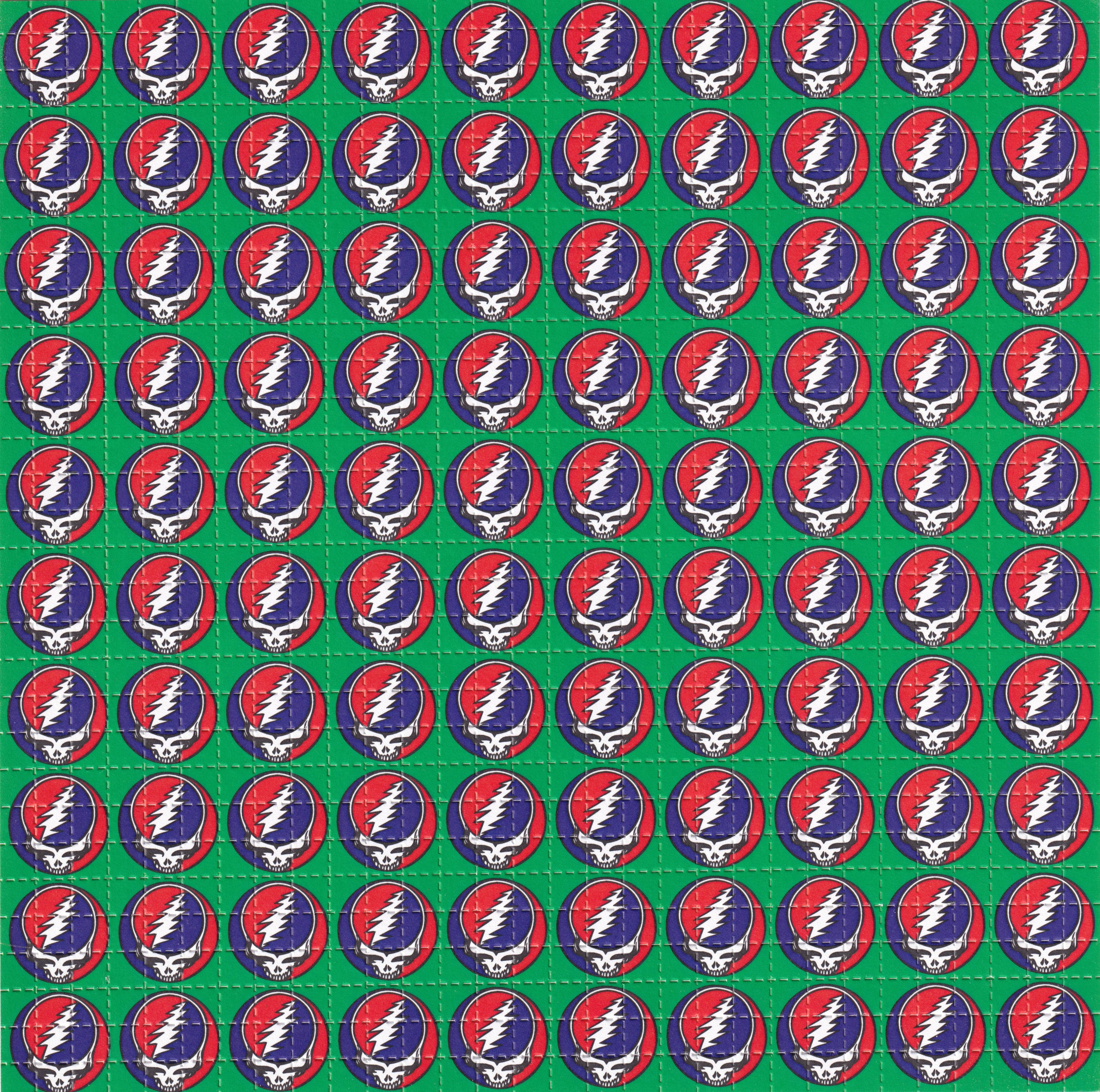 Grateful Dead Skull 2000's Blotter Art - BlotterArt.com
