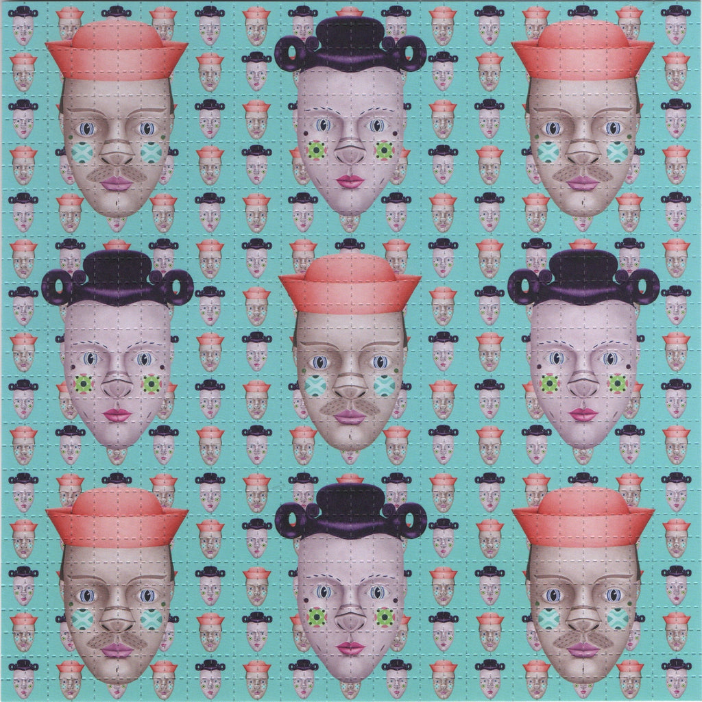 Hank & Sylvia by Lou Patrou (blue) Blotter Art