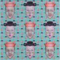 Hank & Sylvia by Lou Patrou (blue) Blotter Art