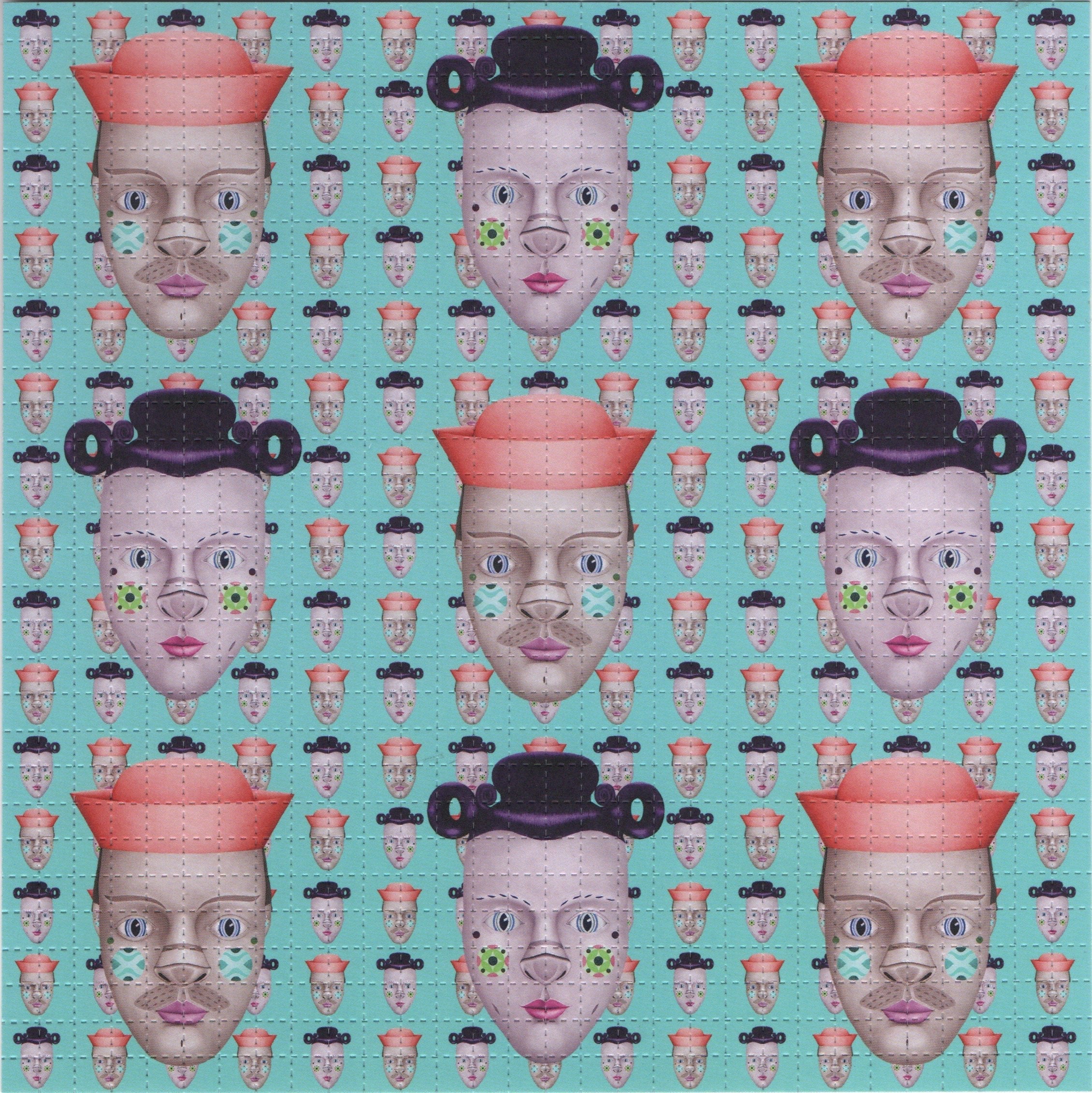 Hank & Sylvia by Lou Patrou (blue) Blotter Art