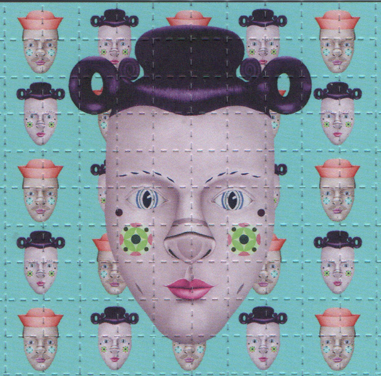 Hank & Sylvia by Lou Patrou (blue) Blotter Art