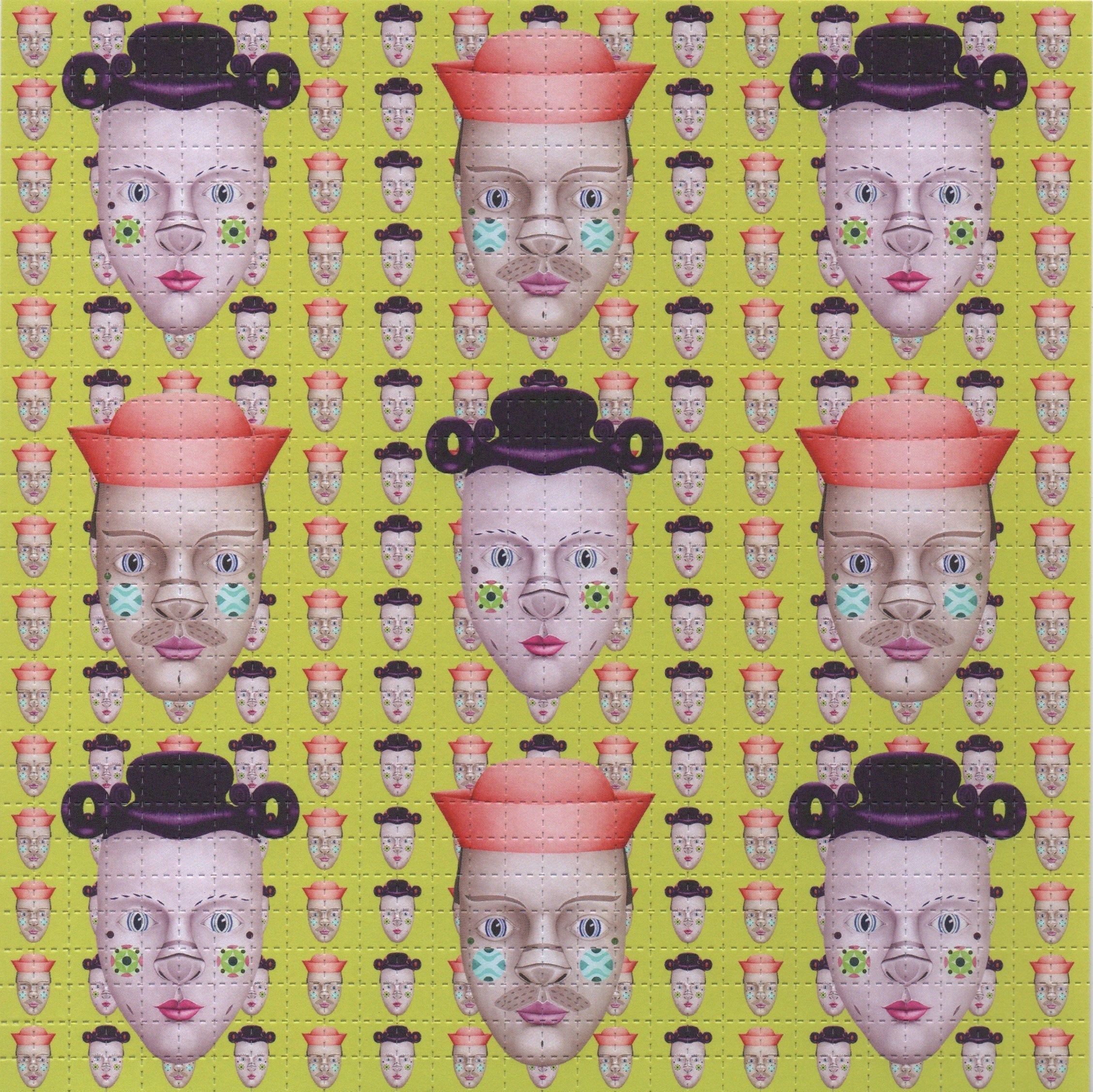 Hank & Sylvia by Lou Patrou (yellow) Blotter Art