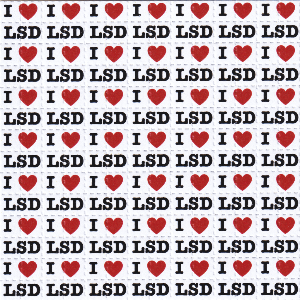 I Love LSD Blotter Art Print