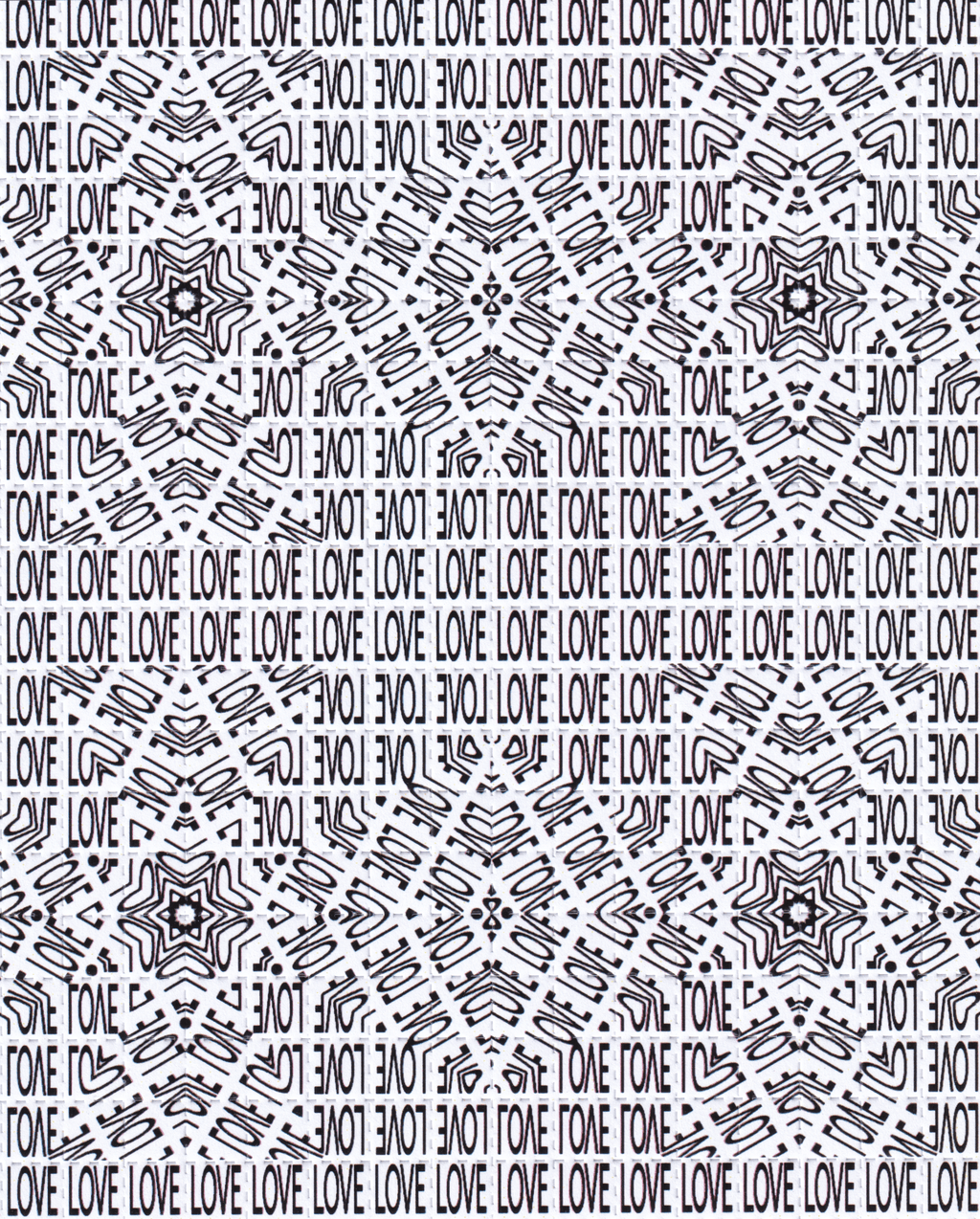 Love Spiral Blotter Art