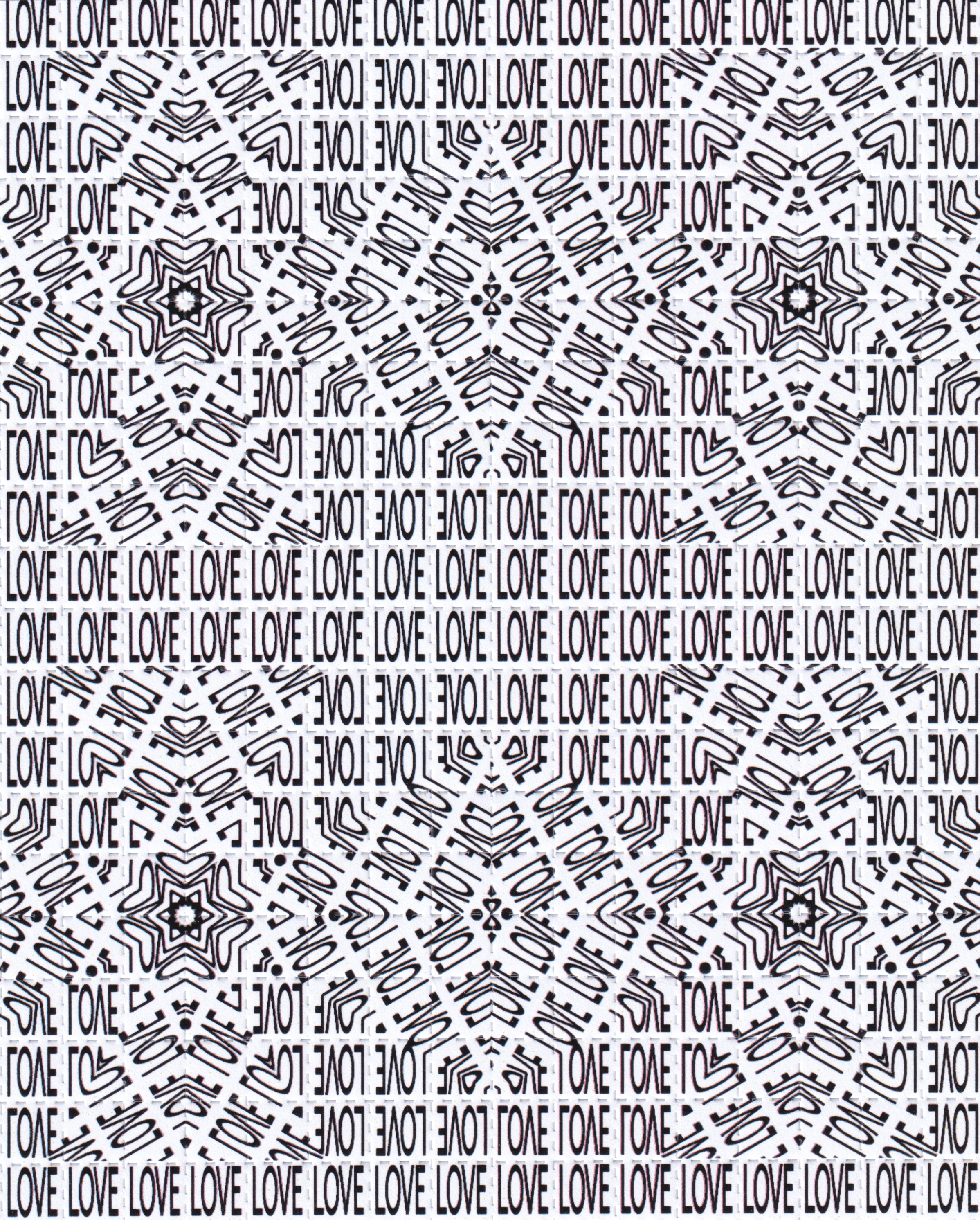 Love Spiral Blotter Art