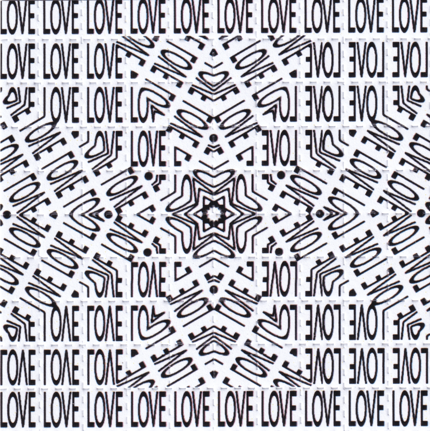 Love Spiral Blotter Art