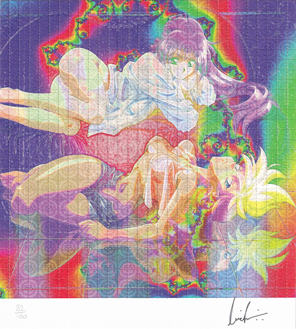Lovely Angels Signed Blotter Art by Lucifer