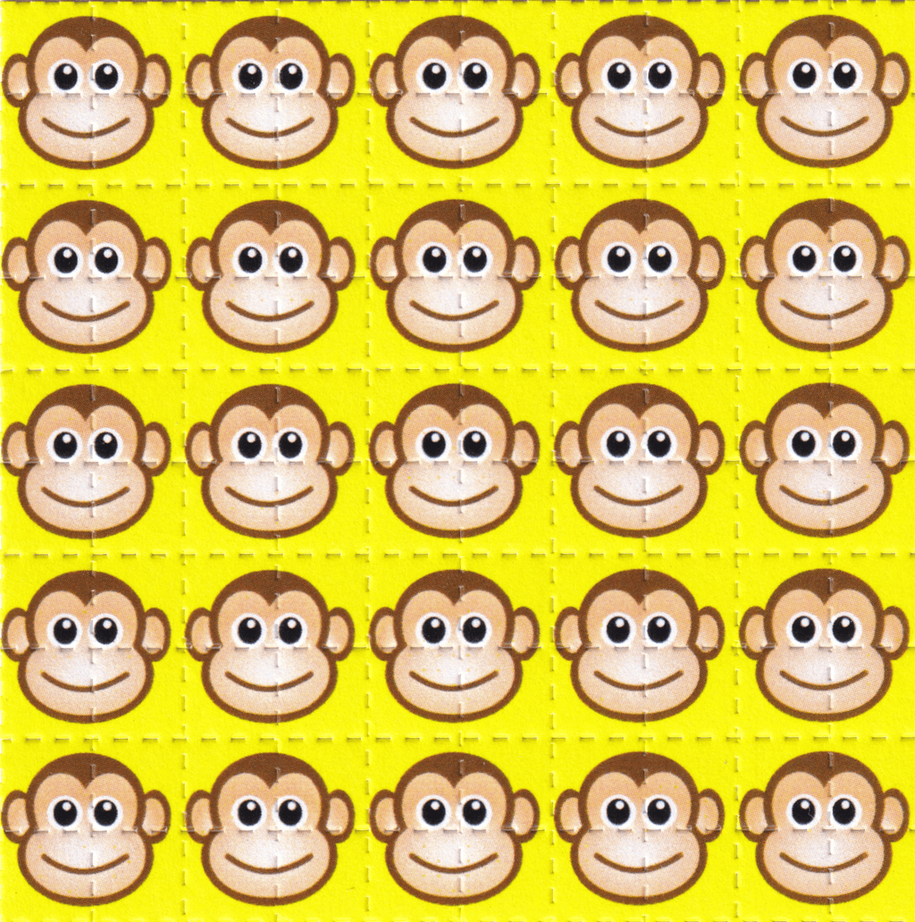 Monkey Face Blotter Art