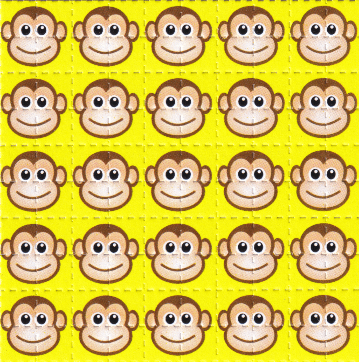 Monkey Face Blotter Art