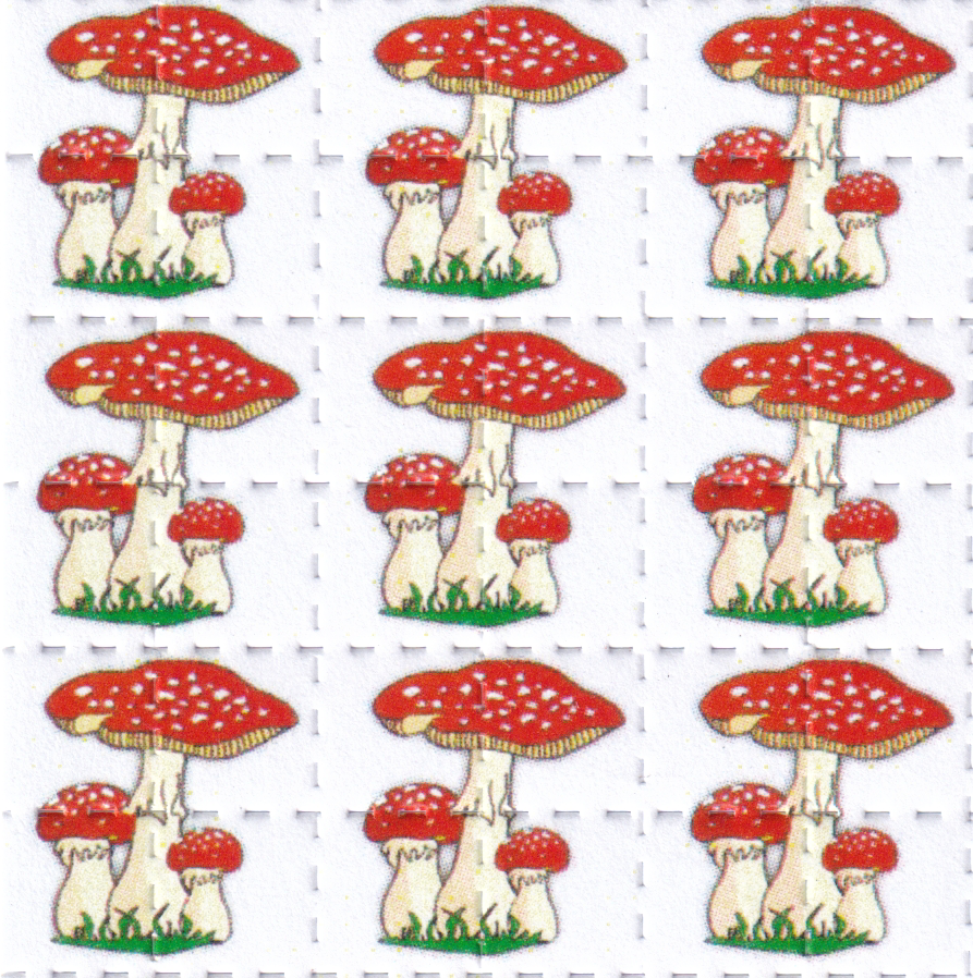 Mushroom Acid Blotter Art Print