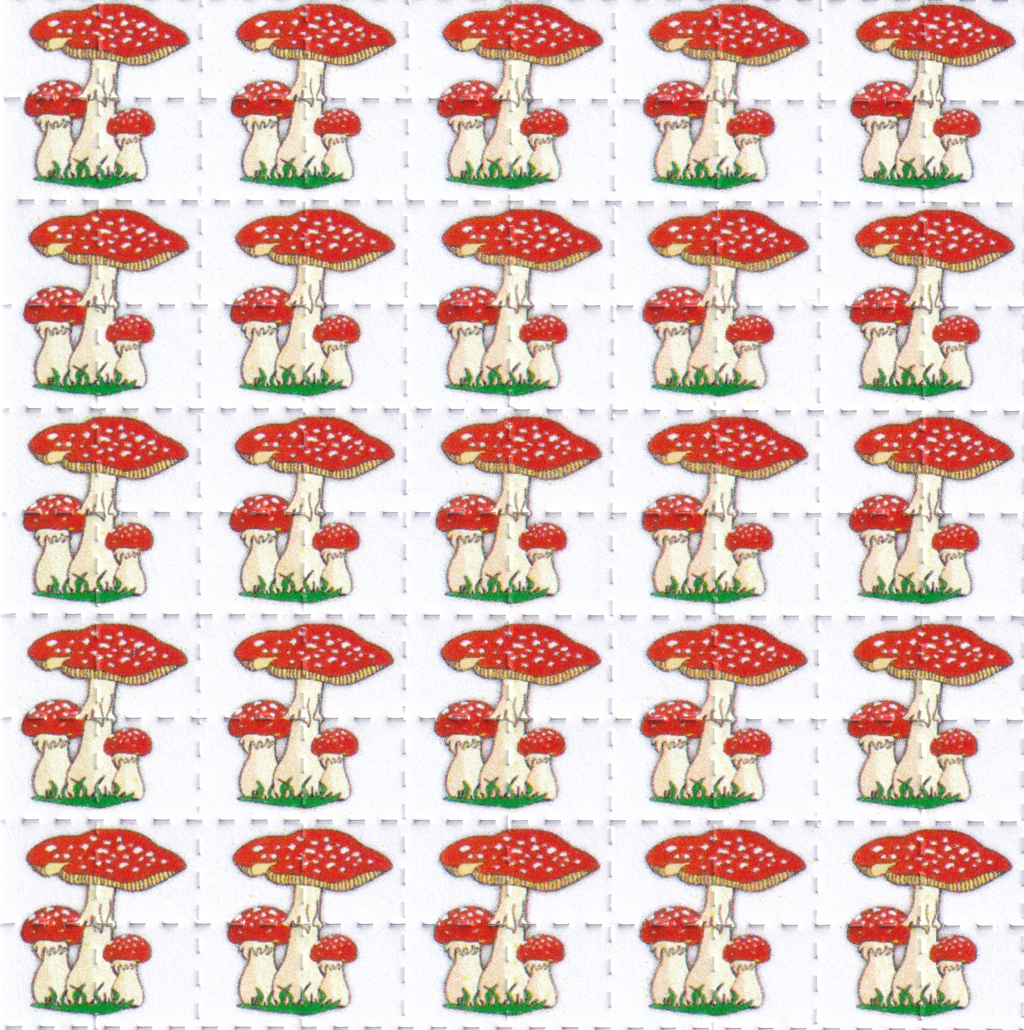 Mushroom LSD Blotter Art Print
