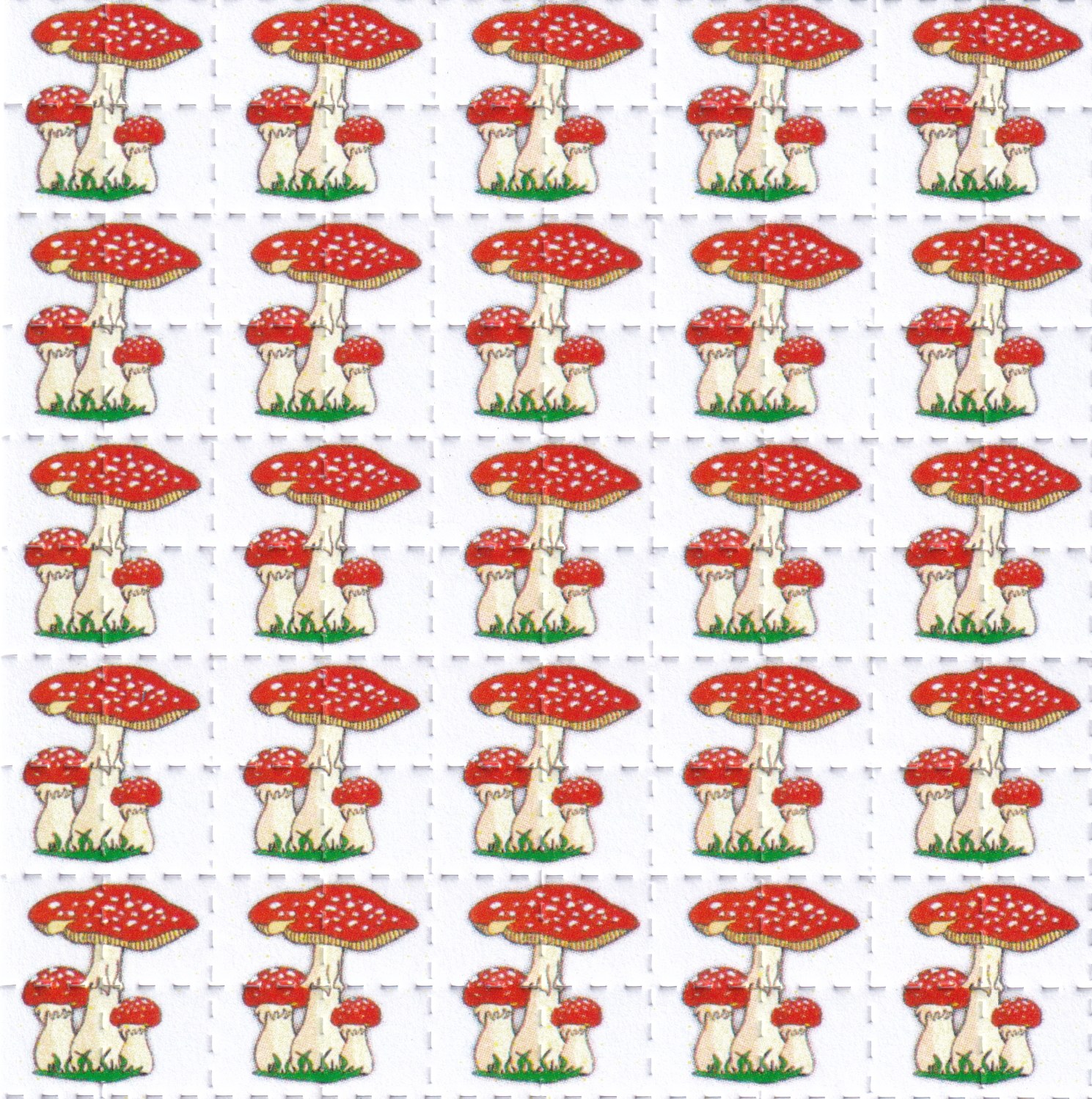 Mushroom LSD Blotter Art Print