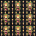 Mushroom Skull 9 Panel Blotter Art