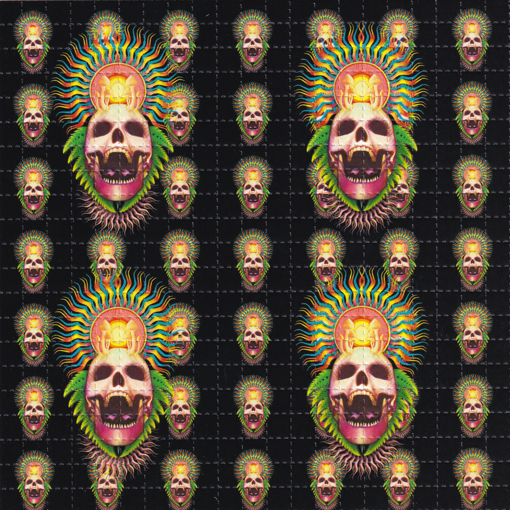 Mushroom Skull 9 Panel Blotter Art