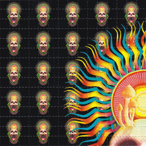 Mushroom Skull Blotter Art